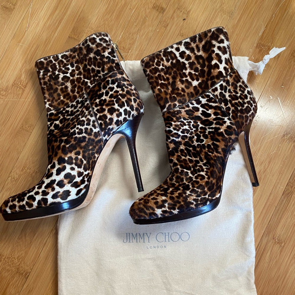 Jimmy Choo Leopard Print booties